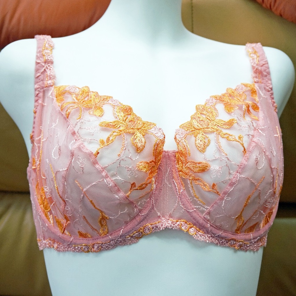 SHEER BRA FULL EMBROIDERED LUX MADE IN EUROPE